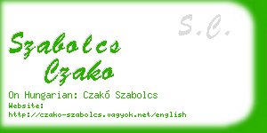szabolcs czako business card