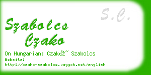 szabolcs czako business card